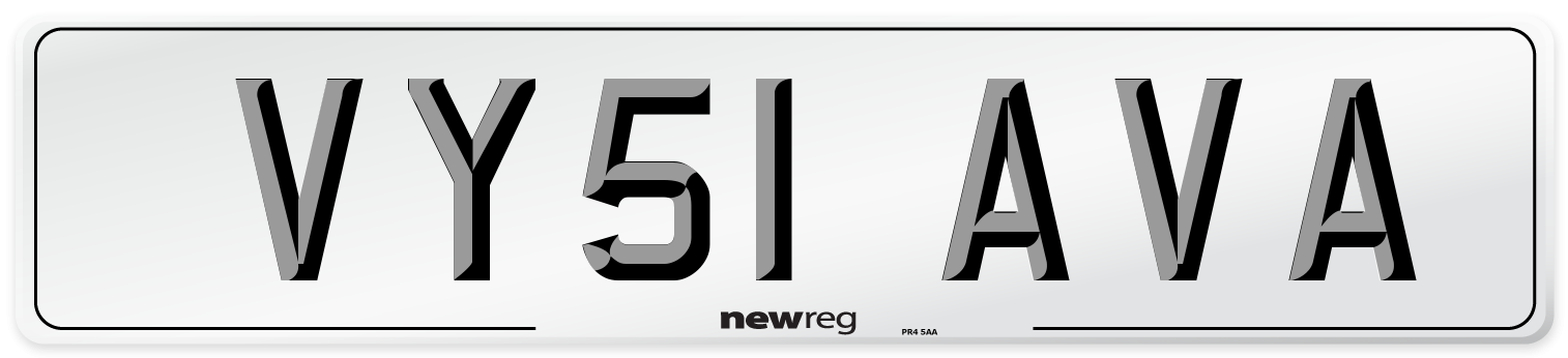 VY51 AVA Number Plate from New Reg